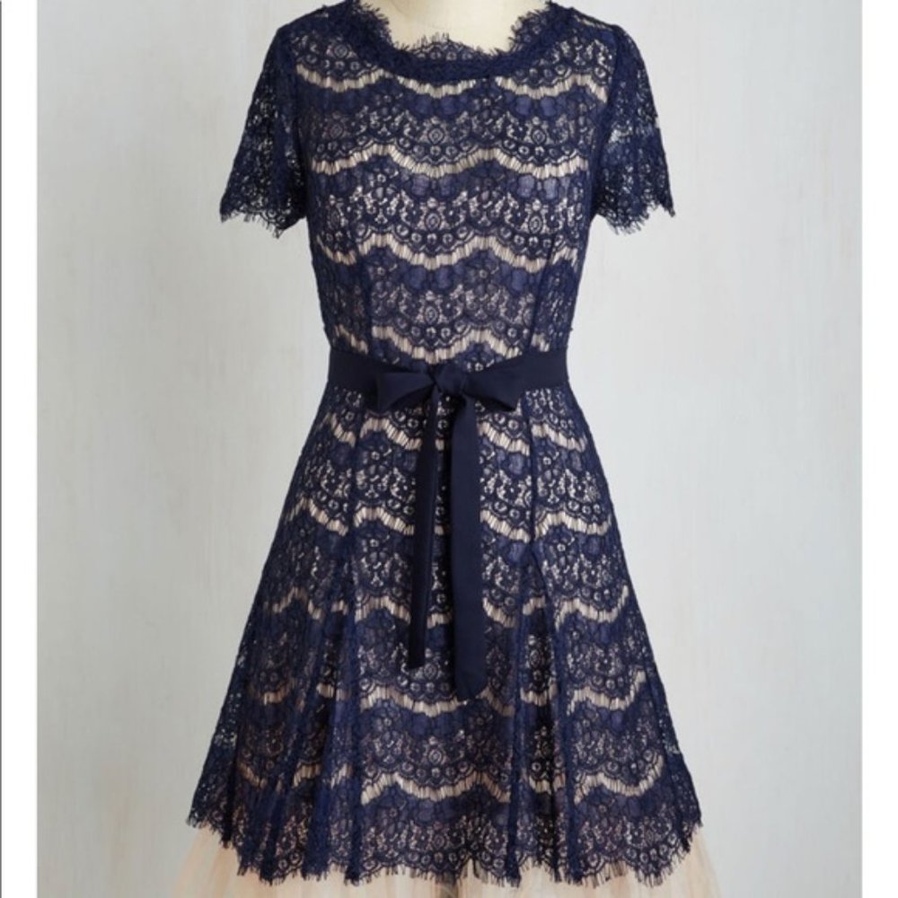Ark & Co. Formal Navy Blue Lace Dress